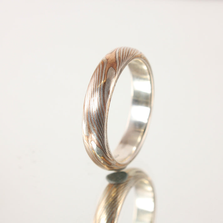 Made To Order Silver and Bronze Mokume Gane Rings – poonkinneyforge