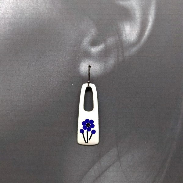 Blue-Flower-Drop-Earring