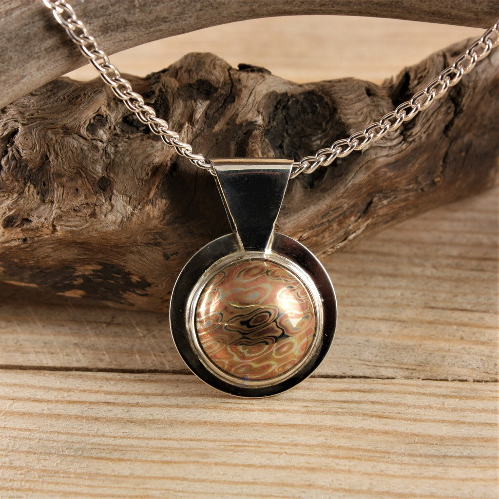 Mokume Gane Pendants And Necklaces Poonkinneyforge   LG Mokume Gane Pendant 