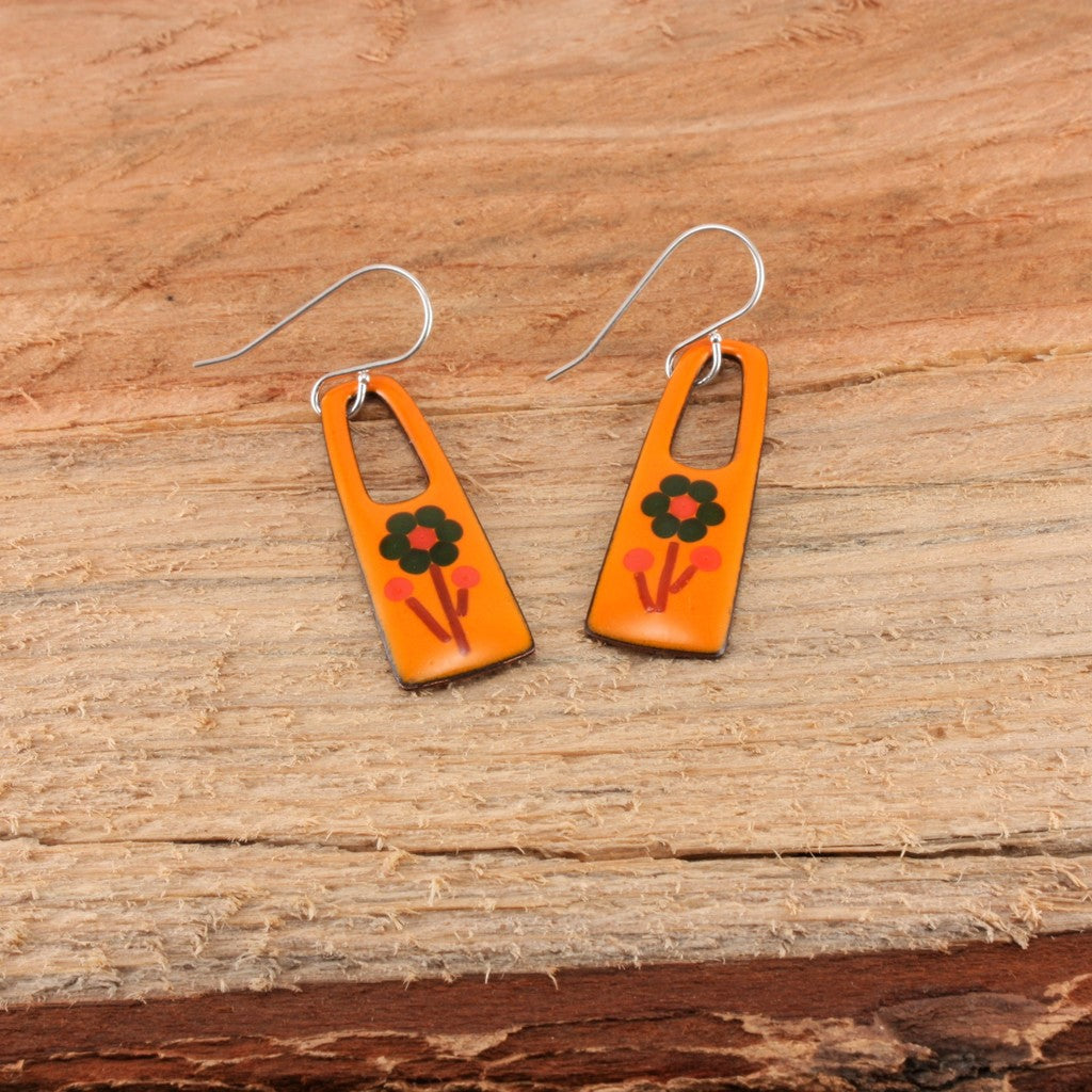 Orange-Flower-Drop-Earrings-a