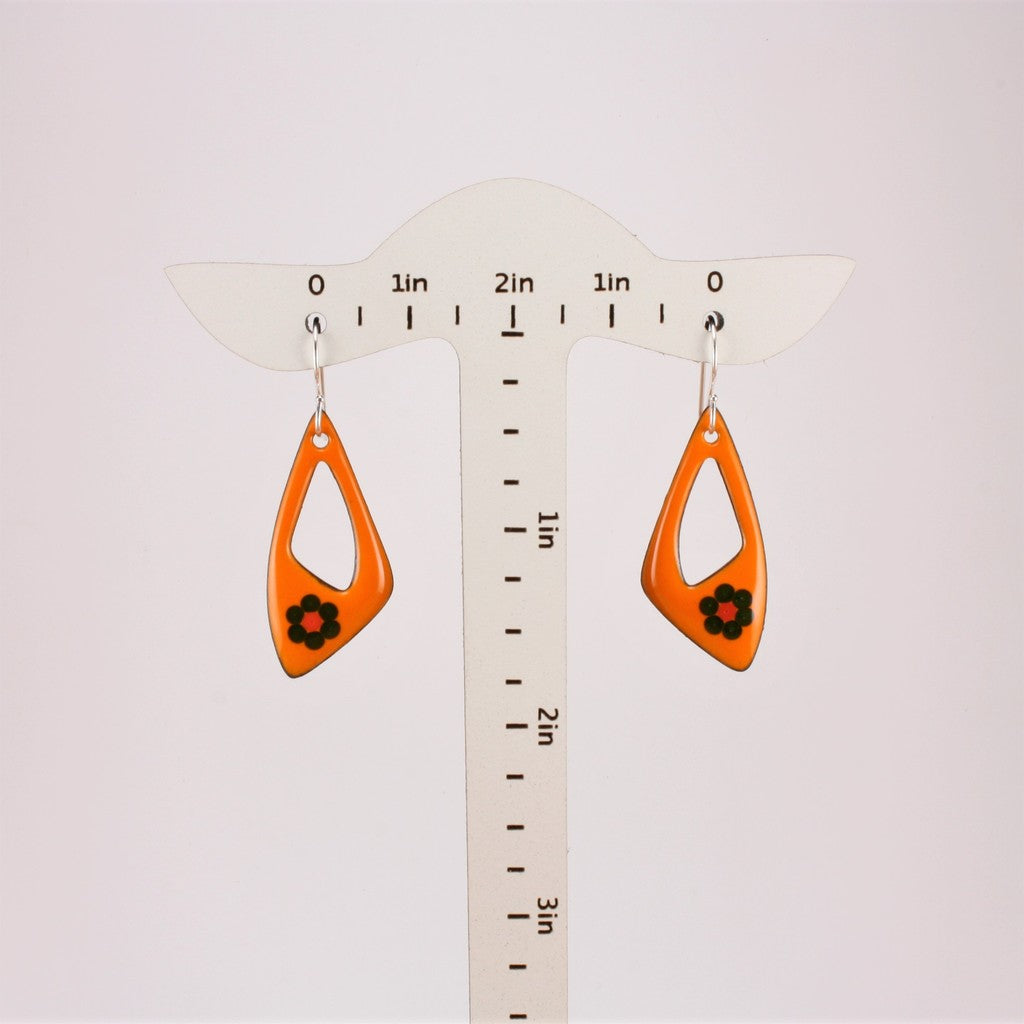 Orange-Flower-Trapeziod-Earrings-b